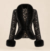 The After Hours Fur-Trim Lace Jacket